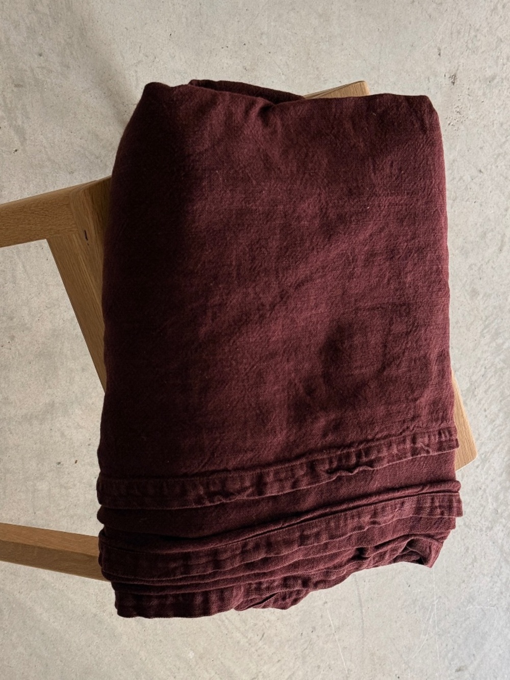 Parachute Vintage Linen Bed Blanket | King | Garnet